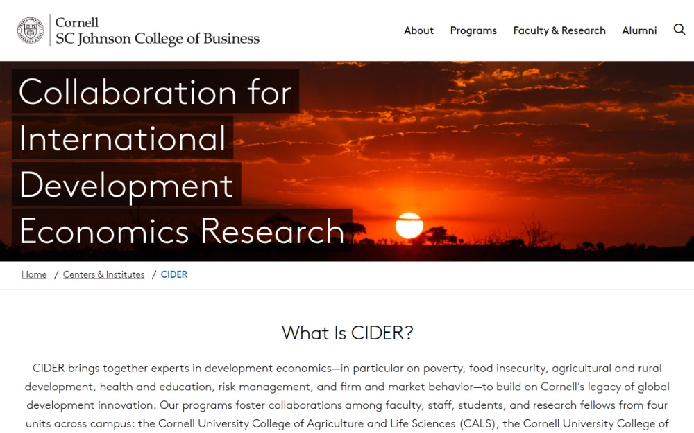 Cornell CIDER website